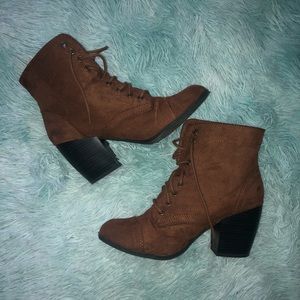 Heeled combat style boots